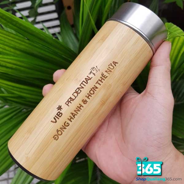Quà tặng bình giữ nhiệt in logo VIB và Prudential